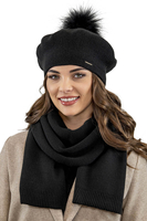 Vivisence Écharpe Femme Hiver Avec Nœud Décoratif Pour Les Journées Froides 7104, noir