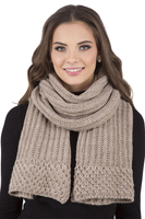 Vivisence Knitted Classic Scarf For Women Soft And Warm Everyday Look 7016S, beige