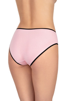 Vivisence Culotte Classique Slip pour Femme Lot de 5 Figi 4016, bande noire : rose 5-pack