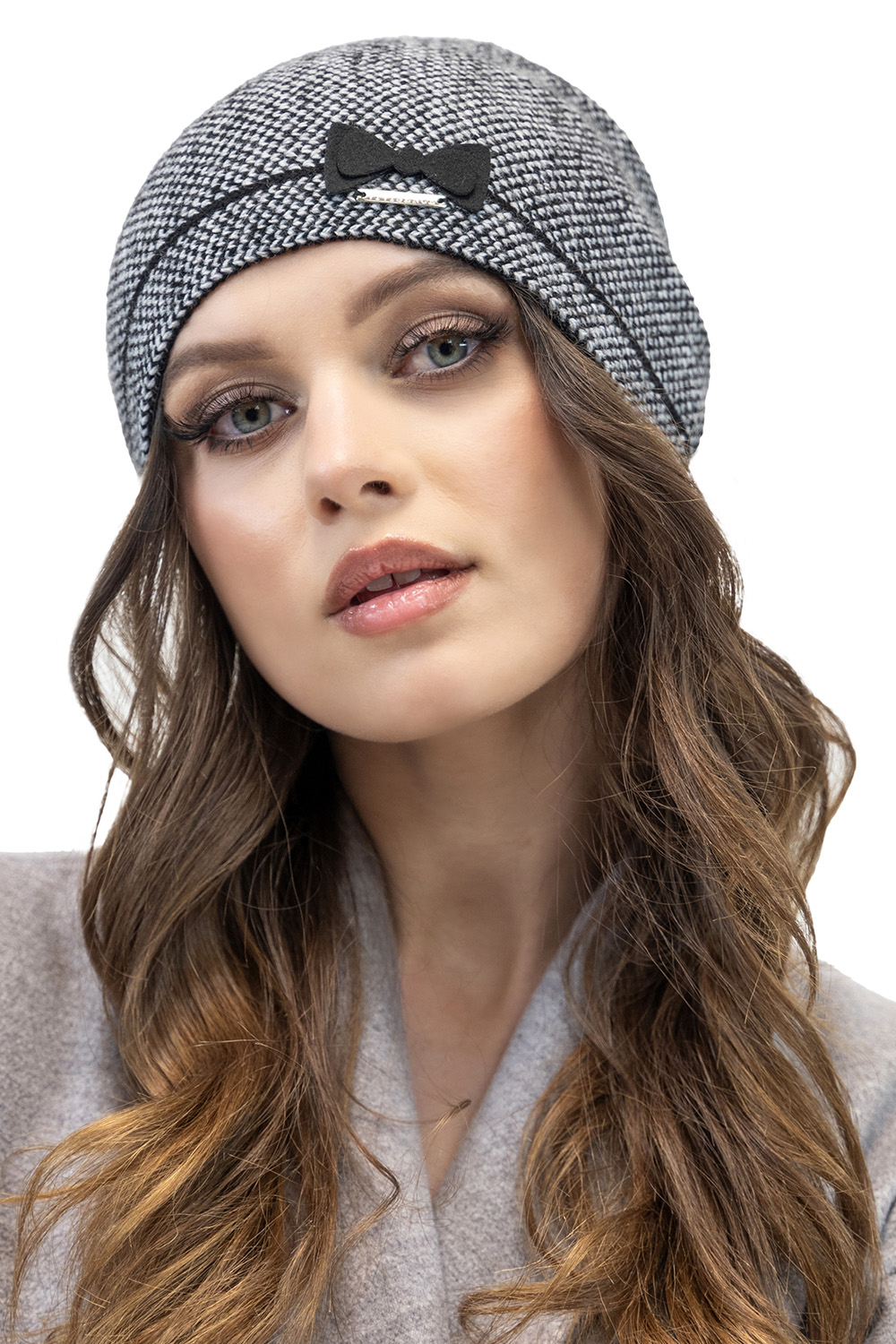 Vivisence Bonnet Femme Hiver Tricoté Avec Laine Chaud Et Élégant 7003, noir