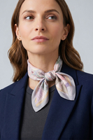 Vivisence Women Silk Scarf Hand Rolled Edges Versatile Styling Comfort, pink/purple