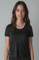 Vivisence Women's Pyjamas T-Shirt Viscose Relaxed Cut Comfort For Every Night 2200, Black
