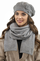 Vivisence Women's Winter Scarf Warm Comfortable For Cold Days 7101, light grey