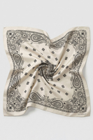 Vivisence Damen Seidentuch Handgerollte Kanten Paisley Für Den Täglichen Komfort, beige/schwarz
