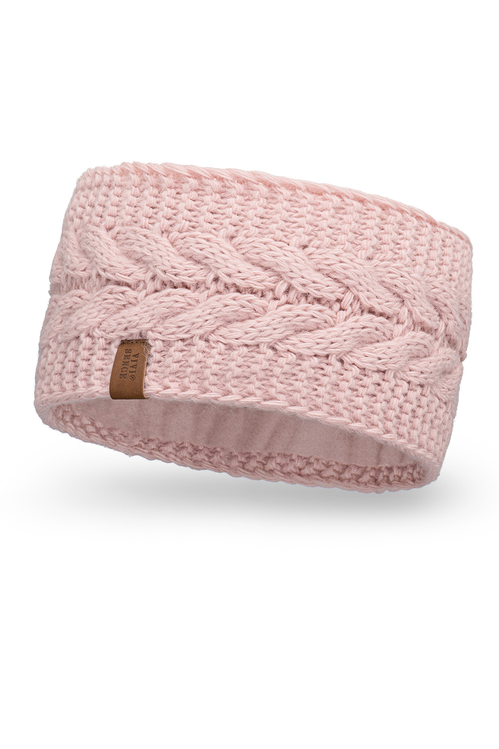 Vivisence Thick Yarn Headband For Women Winter Perfect Fit Ideal Comfort 7094, powder pink