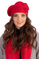 VIVISENCE Damen Baskenmütze Warm Dick Wintermütze Ideal für Kalte Tage 7007, rot