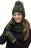 Vivisence Damen Winter Handschuhe Weichem und Warme Ideal für Kaltes Wetter 7014, grün