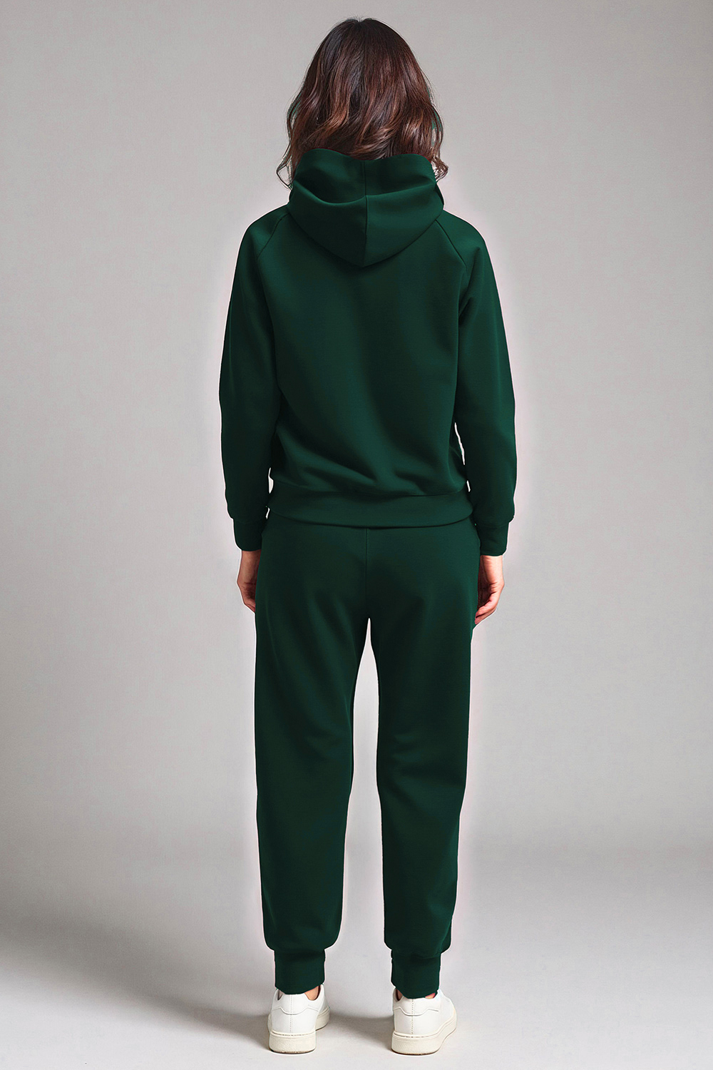 Vivisence Women's Tracksuit Set With Loose Hoodie And Tapered Trousers Stylish Activewear Featuring Elastic Waistband Side Pockets And Ribbed Trims For Daily Comfort,