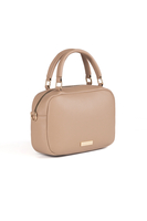 Vivisence Women's Shoulder Bag Woven Front Design Stylish and Functional, beige