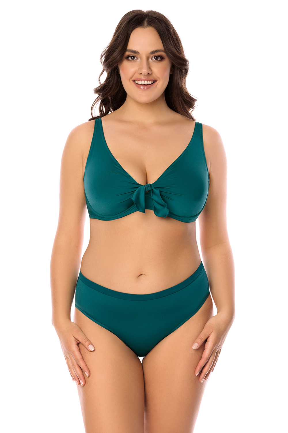 VIVISENCE Bikini Oberteil Damen Bademode Bikini BH Starker Halt 3202, grün