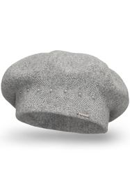 Vivisence Women's Winter Beret Autumn Wool Warm Elegant Style 7050, light grey