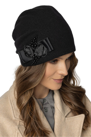 Vivisence Bonnet Femme Hiver En Laine Douillet Élégant Pour L’Automne 7080, noir