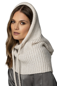 Vivisence Schalmütze Kapuzen Schal Für Damen Ideal Für Kalte Wintertage 70102, Beige