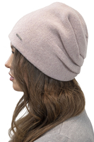 Vivisence Women's Hat Wool Pleated Fleece Lined Comfortable Everyday Winter 7085, powder pink
