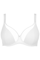 Vivisence BH Mit Bügel Halbtransparente Cups Für Offenbartes Dekolleté, weiß