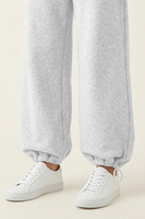 Vivisence Women Wide Leg Pants High Waist Adjustable Cuffs All Day Comfort, grey melange