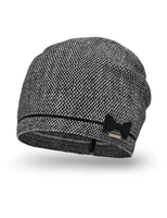 Vivisence Bonnet Femme Hiver Tricoté Avec Laine Chaud Et Élégant 7003, noir