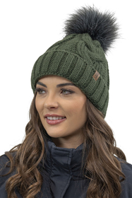 Vivisence Bonnet À Pompon Femme Chaud Et Doux Idéal Pour L’Hiver 7014, vert
