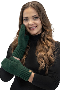 Vivisence Women's Winter Mittens Comfort On Cold Days 7015, green