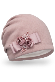 Vivisence Women's Warm Winter Hat Wool Cozy Elegant Autumn Style 7080, powder pink
