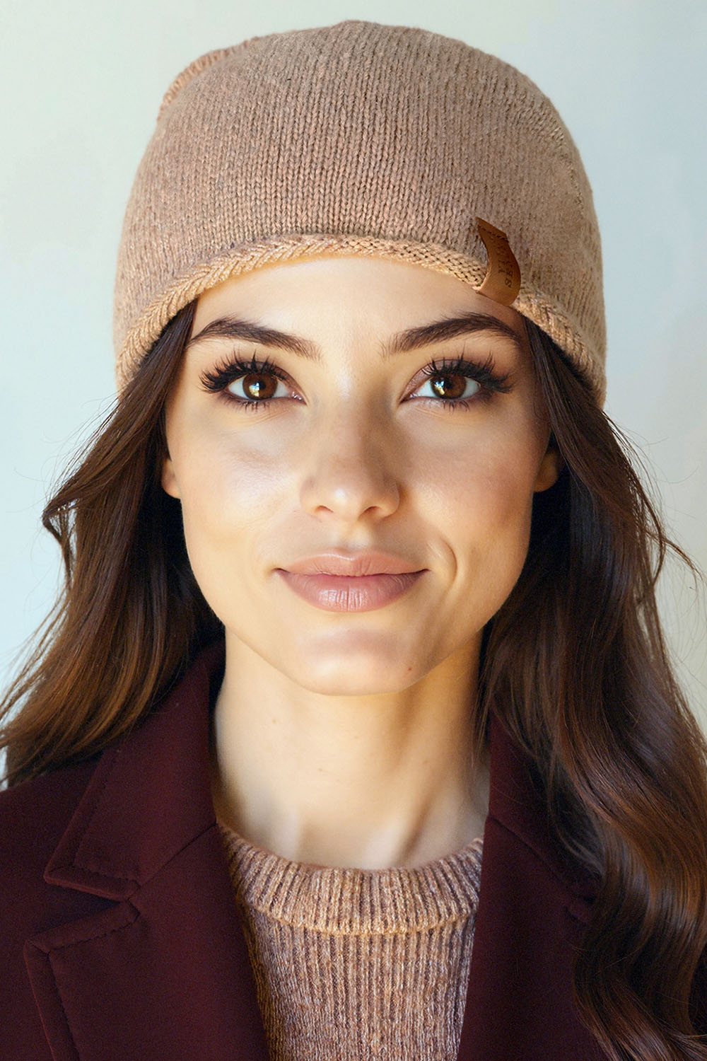 Vivisence Damen Mütze Mit Merinowolle Sanft Zur Haut Für Winterkomfort, Beige