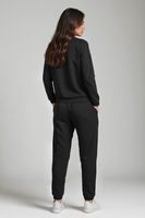 Vivisence Women's Tracksuit Two Piece Lounge Set With Classic Sweatshirt And Tapered Joggers Featuring Elastic Waist Ribbed Cuffs And Side Pockets For Everyday Comfort 9204kmpl,