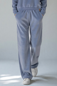 Vivisence Women's Velour Sweatpants Jogging Bottoms Loose Sports Trousers With Side Pockets Elastic Waistband Loungewear Soft Casual Comfortable Bottoms,