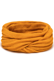 Vivisence Damen Schal Winter Loop Modischer Gemütlich Wärmendem Garn Doppelt 7019S, honig