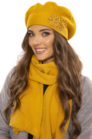 Vivisence Béret Femme Hiver Épais Et Chaud Idéal Pour Les Journées Froides 7007, miel