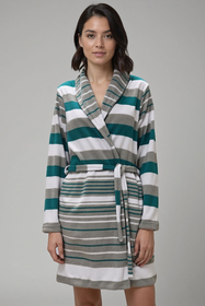 Vivisence Women's Dressing Gown Cotton Side Pockets Perfect For Loungewear 5030,