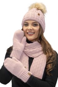 Vivisence Women's Winter Scarf Soft And Warm For Cold Days 7015S, powder pink