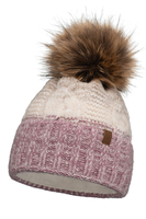 Vivisence Bonnet À Pompon Femme Doublé Polaire Ajustement Parfait Pour L’Hiver 70101, rose