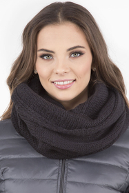 Vivisence Damen Bommelmütze Und Loop-Schal Mit Bommel Ideal Für Wintertage 7014, schwarz