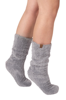 Vivisence Blanket Hoodie and Socks Set Warm and Cozy Wearable Blanket Sweatshirt with Large Pocket Extended Back Long Sleeves and Durable Ankle-Length Socks for Everyday Comfort, grey