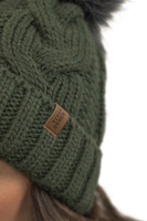 Vivisence Bonnet À Pompon Femme Chaud Et Doux Idéal Pour L’Hiver 7014, vert