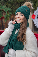 Vivisence Women's Winter Scarf Soft And Warm For Cold Days 7015S, green