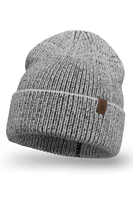 Vivisence Bonnet Femme Hiver Tricoté Bicolore En Fil Chaud Pour L’Automne 7098, gris