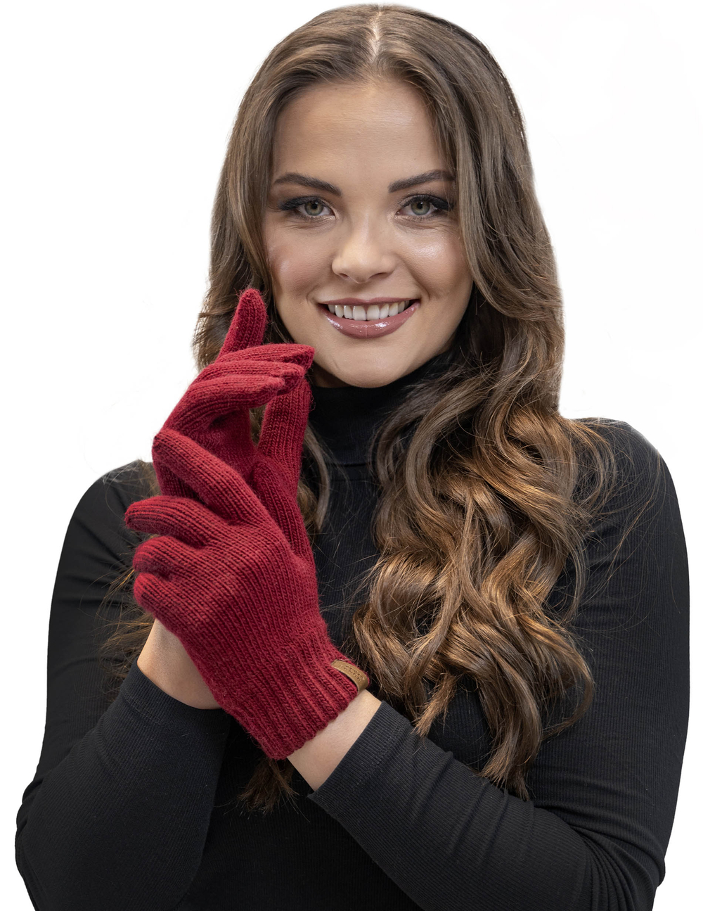Vivisence Gants Femme Hiver Doux Et Chauds Idéals Pour Temps Froid 7014, bordeaux