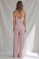 Vivisence Pyjama Set Femme Viscose Bretelles Fines Coupe Ample Confort Nuit 2046, rose