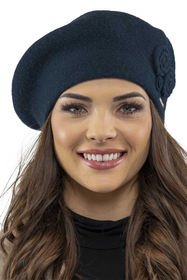 Vivisence Béret En Laine Femme Protection Thermique Pour Les Jours Froids 7037, bleu foncé