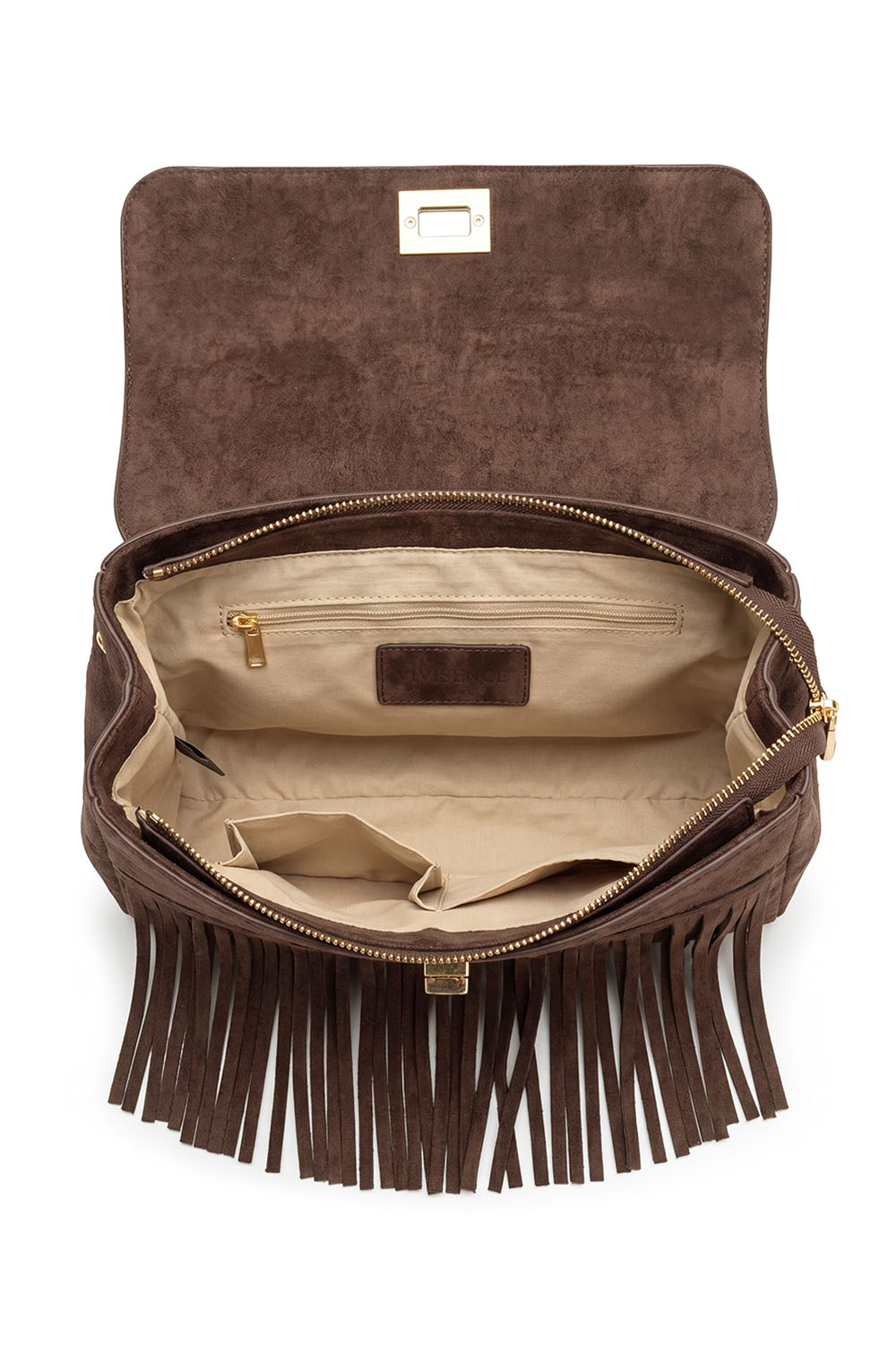 Vivisence T0036 Handbags handbag, Dark Brown