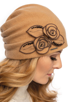 Vivisence Bonnet Femme Hiver Élégant Fait Main Pour Les Jours Froids 7068, beige
