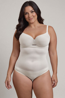 Vivisence Damen Shapewear Unterhose Baumwolle Hoher Bund Schlanke Figur 4101, weiß