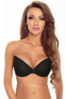 Vivisence Push Up Multiway Bra With Invisible Back Strap For Backless Dresses Everyday Wear, black