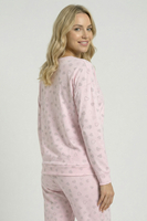 Vivisence Pyjama Deux pièces pour Femme Coton Manches Longues 2023, rose clair