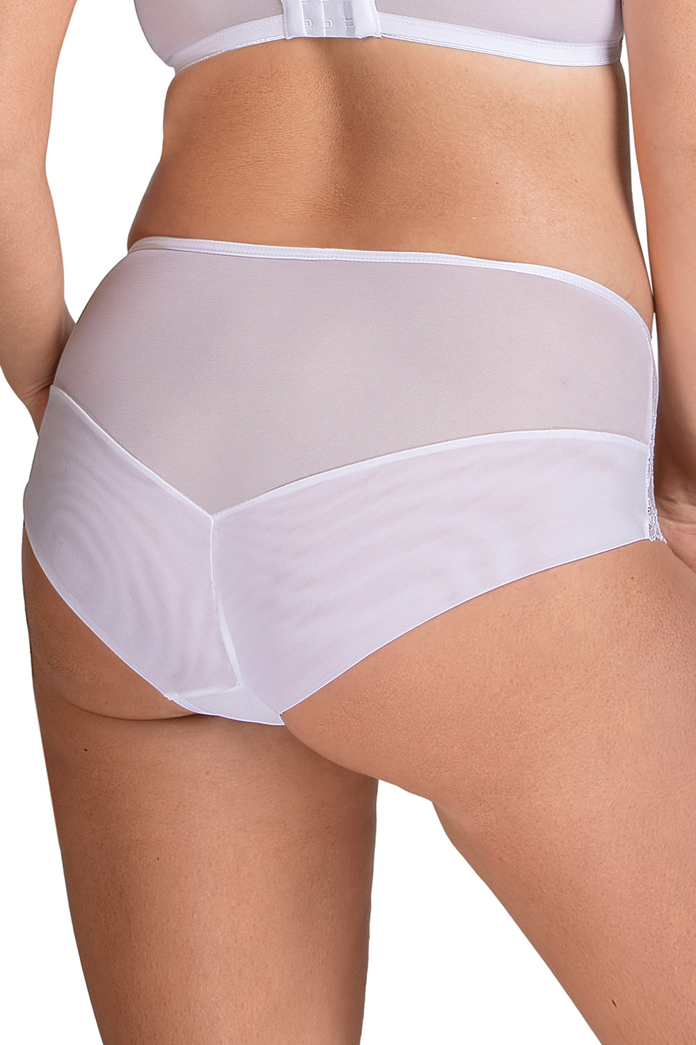 Vivisence Culotte Femme Taille Haute Confortable Et Élégante 1078/1080, blanc