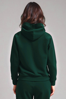 Vivisence Women Hoodie Sweatshirt Cotton Hood Pocket Casual Sportswear, green