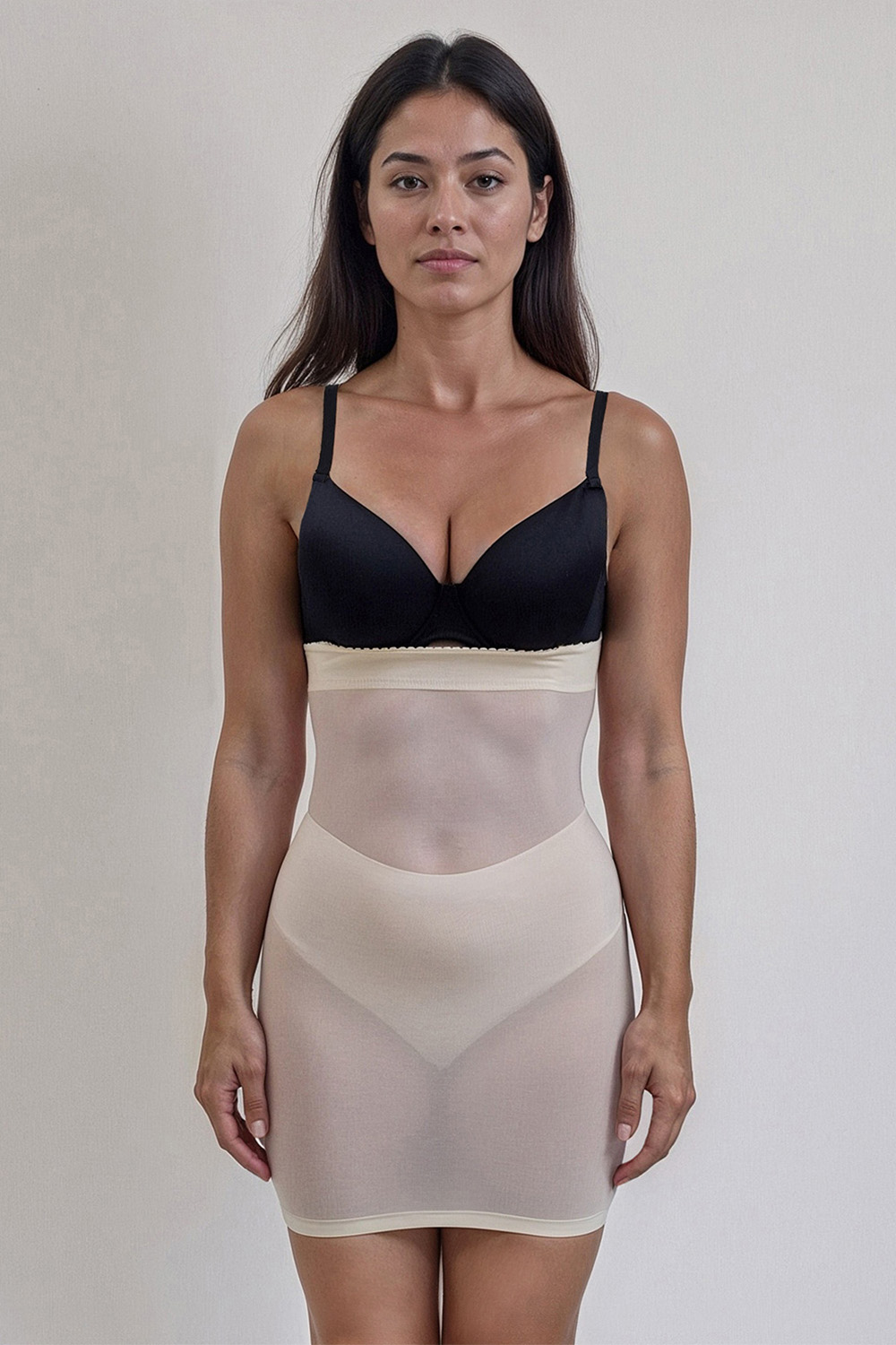 Vivisence Robe Sculptante pour Femme Bande Silicone Le confort au Quotidien 4106, beige