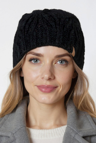 Vivisence Femme Ensemble Bonnet Et Echarpe Hiver Laine Coton Chaleur Confort, noir