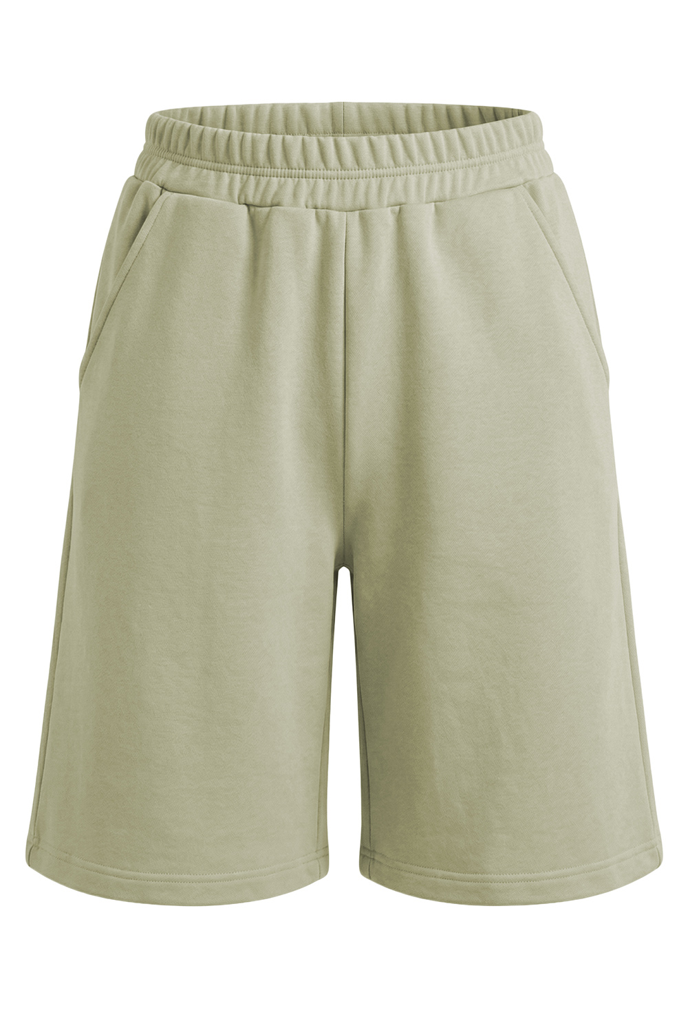 Vivisence Femme Short Coton Doux Respirant Taille Élastique Confort Quotidien, olive